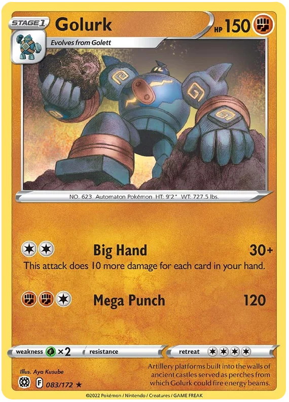 Golurk Brilliant Stars Pokemon Card Singles 083/172