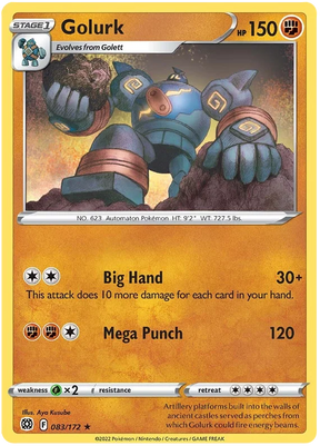 Golurk Brilliant Stars Pokemon Card Singles 083/172