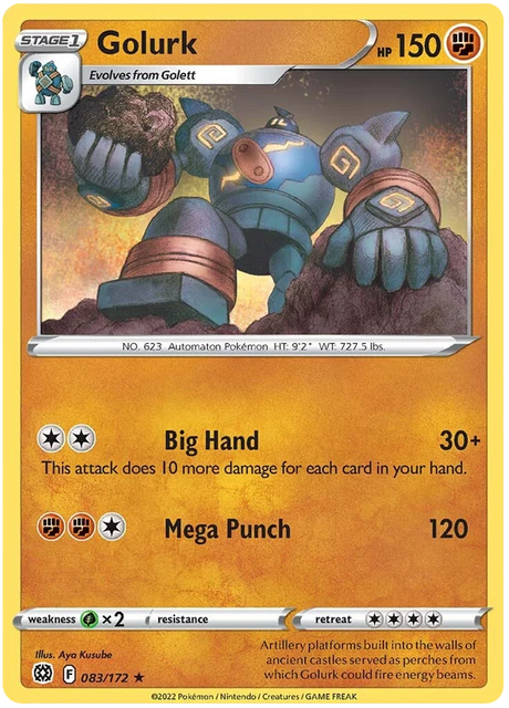 Golurk Brilliant Stars Pokemon Card Singles 083/172