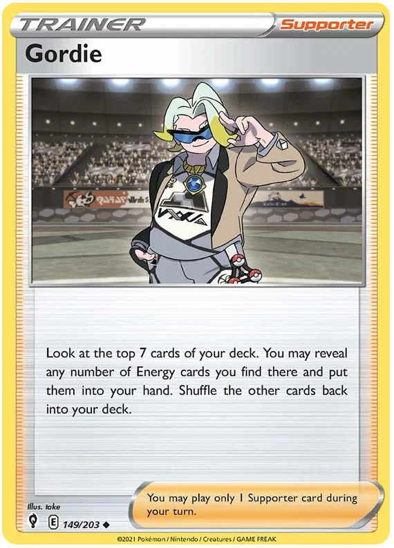 Gordie 149/203 - Pokemon TCG Evolving Skies card