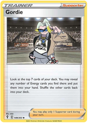 Gordie 149/203 - Pokemon TCG Evolving Skies card