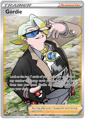 Gordie (Full Art) 201/203 - Pokemon TCG Evolving Skies card