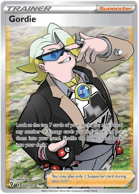 Gordie (Full Art) 201/203 - Pokemon TCG Evolving Skies card