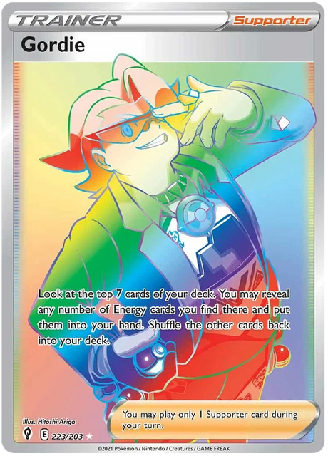 Gordie (Secret) 223/203 - Pokemon TCG Evolving Skies card