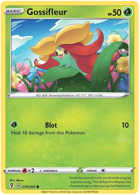 Gossifleur 015/203 - Pokemon TCG Evolving Skies card