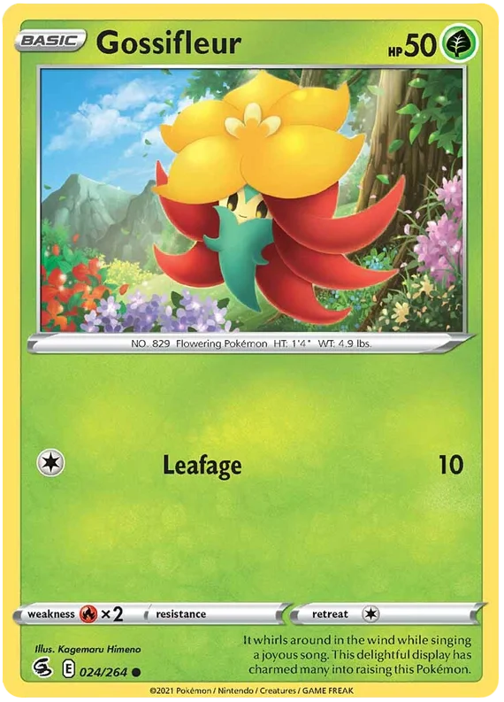 Gossifleur Fusion Strike Pokemon Card Singles 024/264