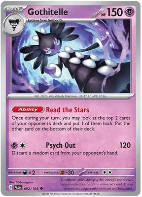 Gothitelle Paldea Evolved Single Pokemon Card