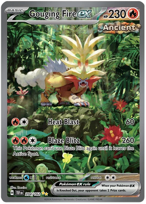 Gouging Fire ex Temporal Forces Pokemon Single 204/162
