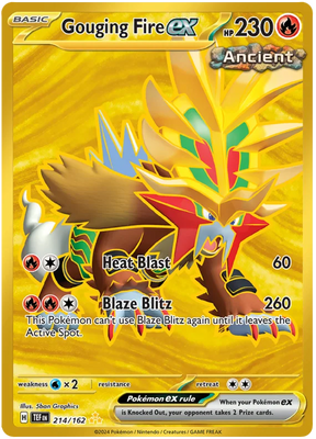Gouging Fire ex Temporal Forces Pokemon Single 214/162