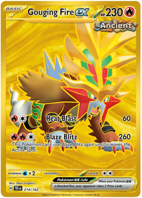 Gouging Fire ex Temporal Forces Pokemon Single 214/162