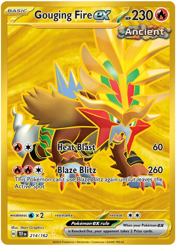 Gouging Fire ex Temporal Forces Pokemon Single 214/162