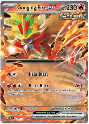 Gouging Fire ex Temporal Forces Pokemon Single 038/162