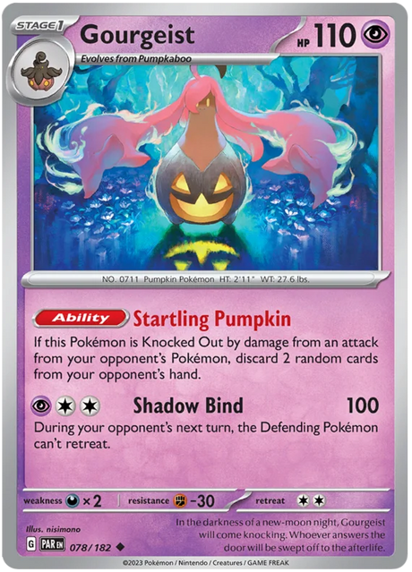 Gourgeist Paradox Rift Single Pokemon Card 078/182