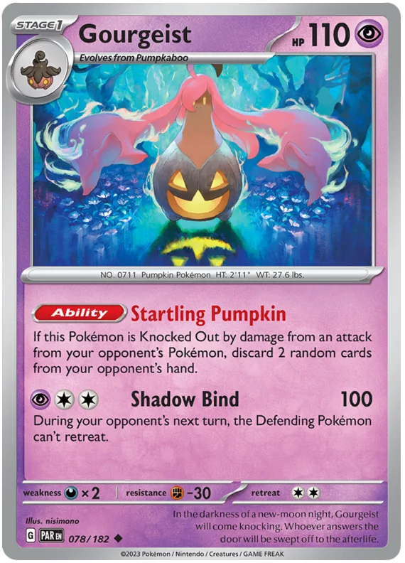 Gourgeist Paradox Rift Single Pokemon Card 078/182