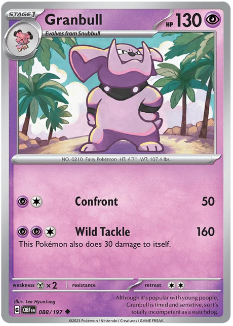Granbull Obsidian Flames Single Pokemon Card