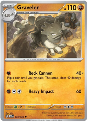 Graveler 151 Single Pokemon Card
