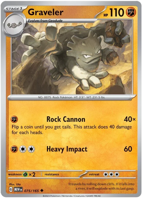 Graveler 151 Single Pokemon Card