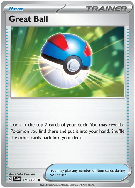 Great Ball Paldea Evolved Single Pokemon Card