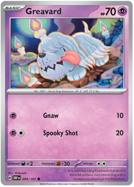 Geavard 099 Obsidian Flames Single Pokemon Card