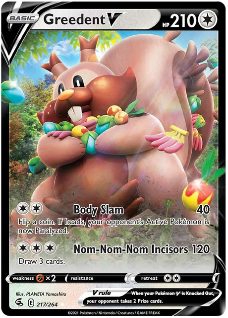 Greedent V Fusion Strike Pokemon Card Singles 217/264