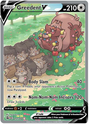 Greedent V Fusion Strike Pokemon Card Singles 257/264