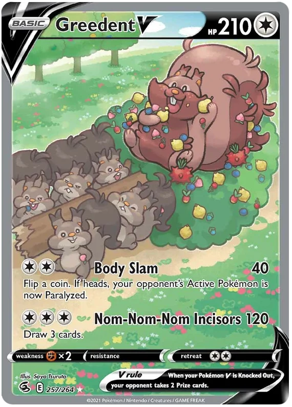 Greedent V Fusion Strike Pokemon Card Singles 257/264