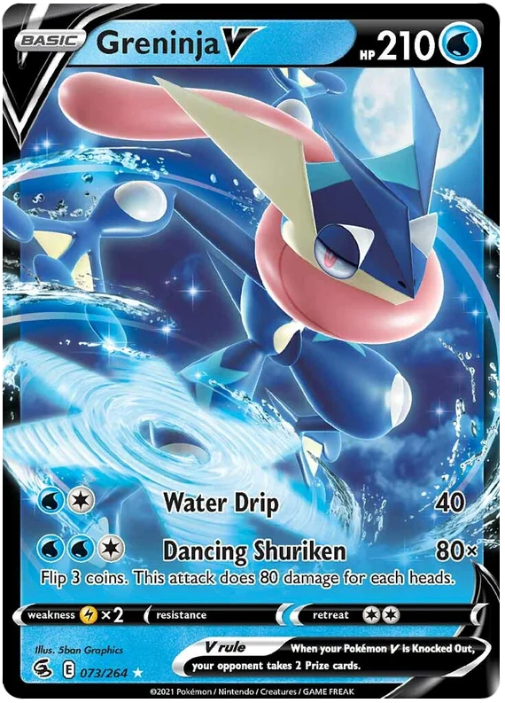 Greninja V Fusion Strike Pokemon Card Singles 073/264