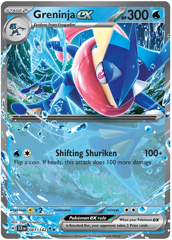 Greninja ex Stellar Crown Pokemon Single Card 041/142