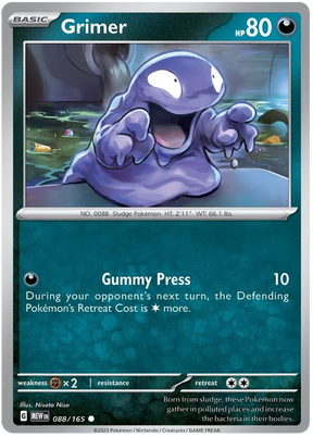 Grimer 151 Single Pokemon Card