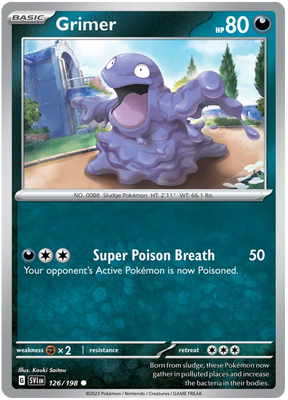 Grimer Scarlet & Violet Base Set Pokemon Card Single