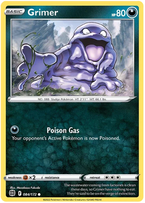 Grimer Brilliant Stars Pokemon Card Singles 084/172
