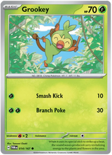 Grookey Twilight Masquerade Pokemon Single 014/167