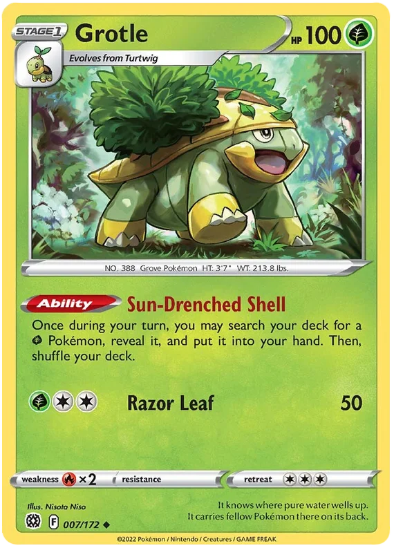 Grotle Brilliant Stars Pokemon Card Singles 007/172