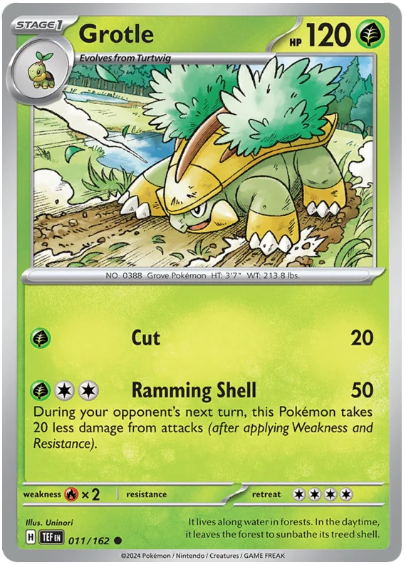Grotle Temporal Forces Pokemon Single 011/162