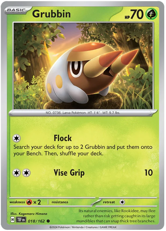 Grubbin Temporal Forces Pokemon Single 018/162