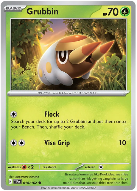 Grubbin Temporal Forces Pokemon Single 018/162
