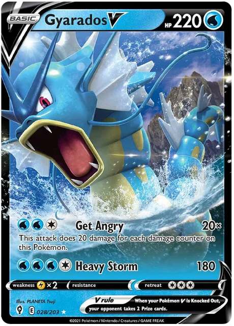Gyarados V 028/203 - Pokemon TCG Evolving Skies card