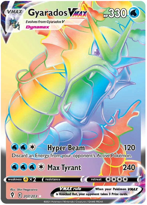 Gyarados VMAX (Secret) 207/203 - Pokemon TCG Evolving Skies card