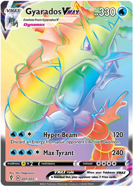 Gyarados VMAX (Secret) 207/203 - Pokemon TCG Evolving Skies card