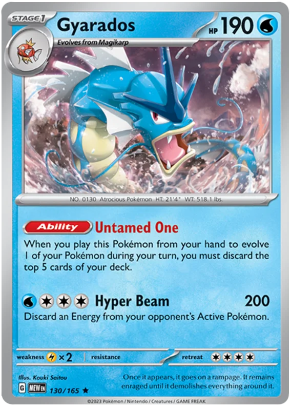 Gyarados 151 Single Pokemon Card