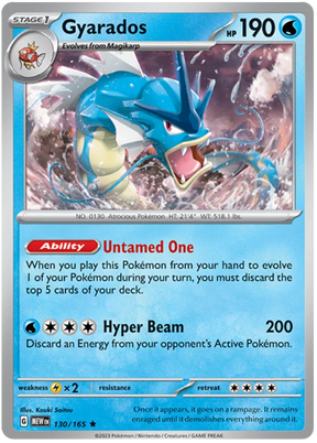 Gyarados 151 Single Pokemon Card