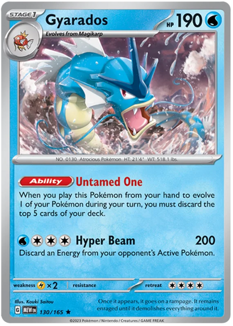 Gyarados 151 Single Pokemon Card