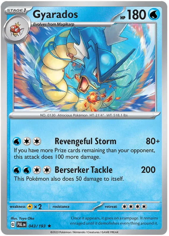 Gyarados Paldea Evolved Single Pokemon Card
