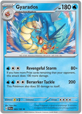 Gyarados Paldea Evolved Single Pokemon Card