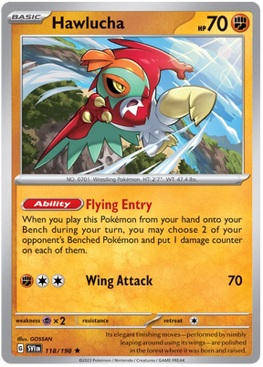Hawlucha Scarlet & Violet Base Set Pokemon Card Single