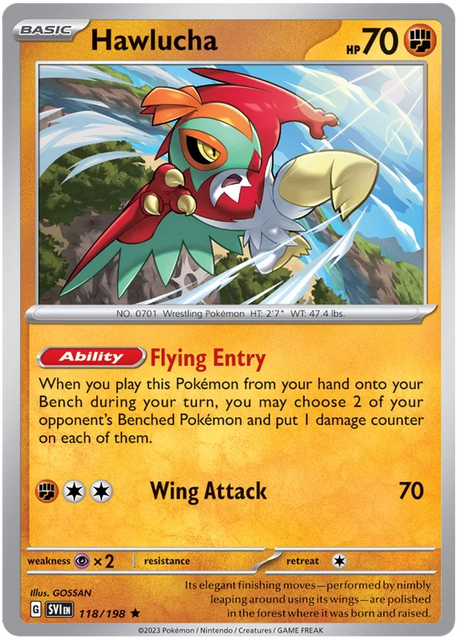 Hawlucha Scarlet & Violet Base Set Pokemon Card Single