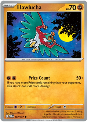 Hawlucha Twilight Masquerade Pokemon Single 107/167