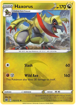 Haxorus Brilliant Stars Pokemon Card Singles 112/172