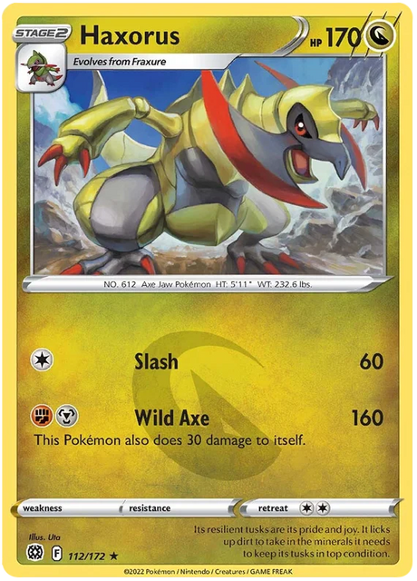 Haxorus Brilliant Stars Pokemon Card Singles 112/172