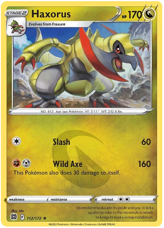 Haxorus Brilliant Stars Pokemon Card Singles 112/172